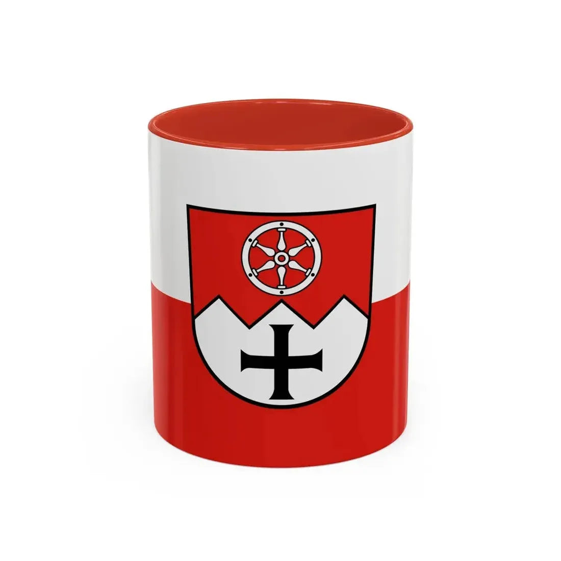 Flag of Main Tauber Kreis Germany - Accent Coffee Mug 11oz Red - Go Mug Yourself