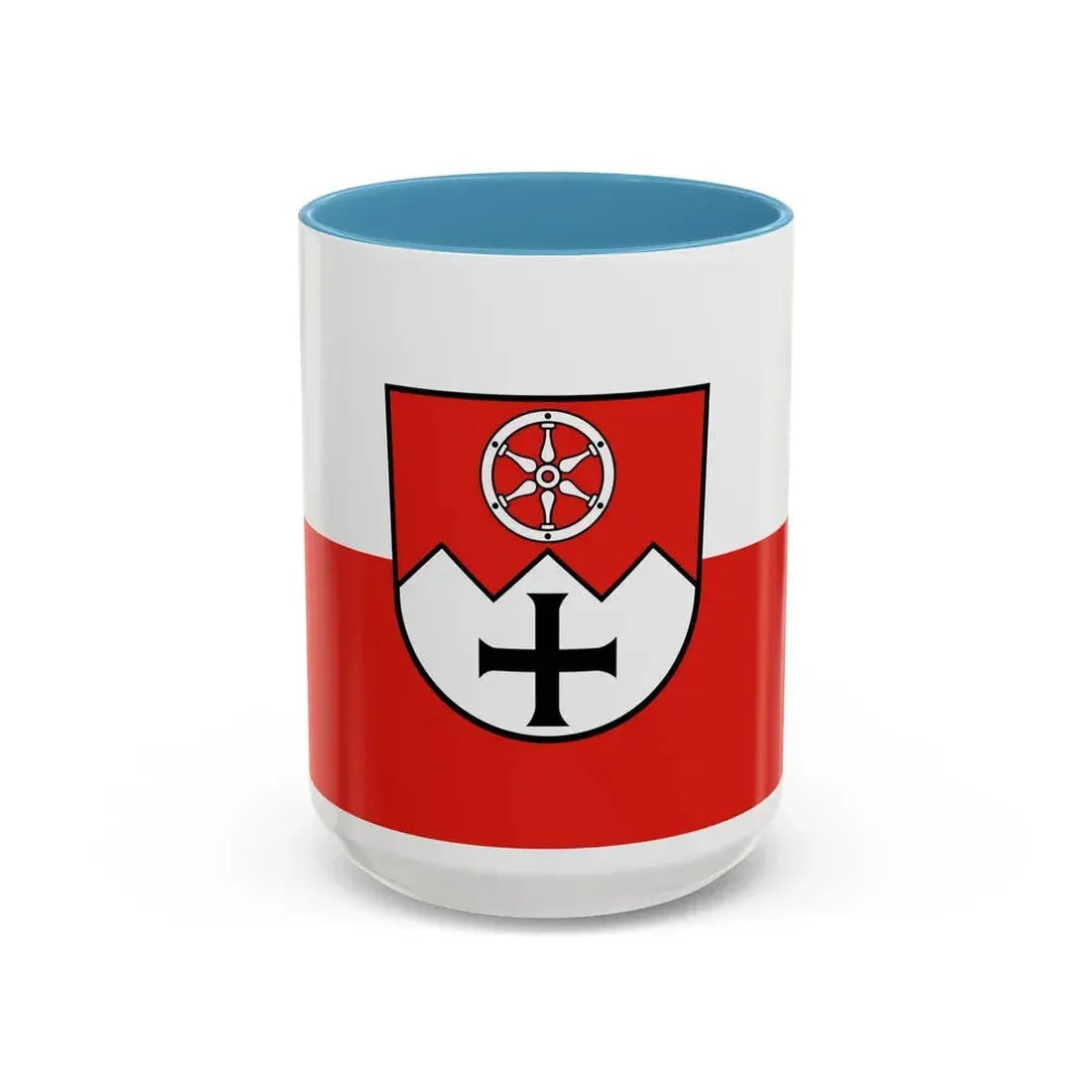 Flag of Main Tauber Kreis Germany - Accent Coffee Mug 15oz Light Blue - Go Mug Yourself