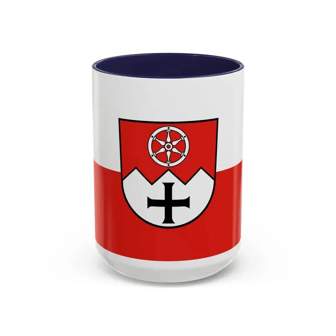 Flag of Main Tauber Kreis Germany - Accent Coffee Mug 15oz Navy - Go Mug Yourself