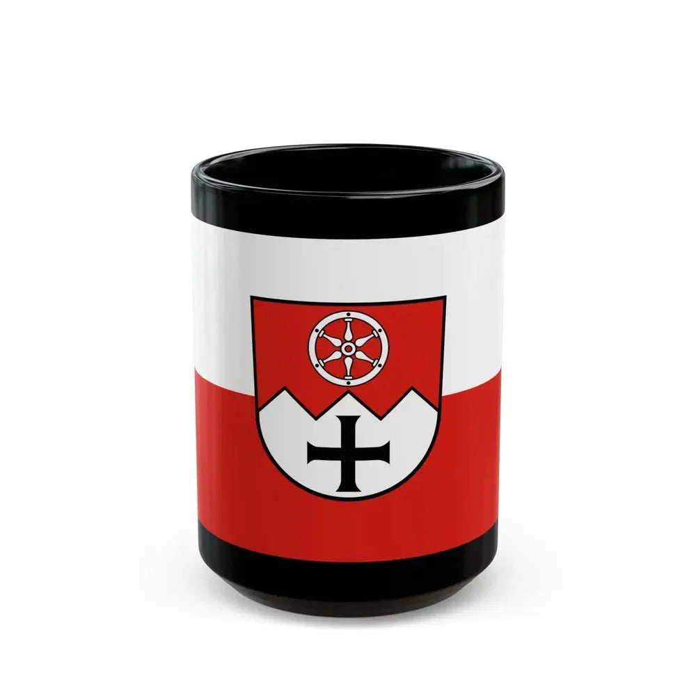 Flag of Main Tauber Kreis Germany - Black Coffee Mug 15oz - Go Mug Yourself