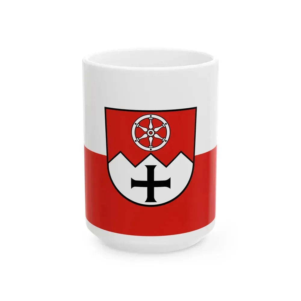 Flag of Main Tauber Kreis Germany - White Coffee Mug 15oz - Go Mug Yourself
