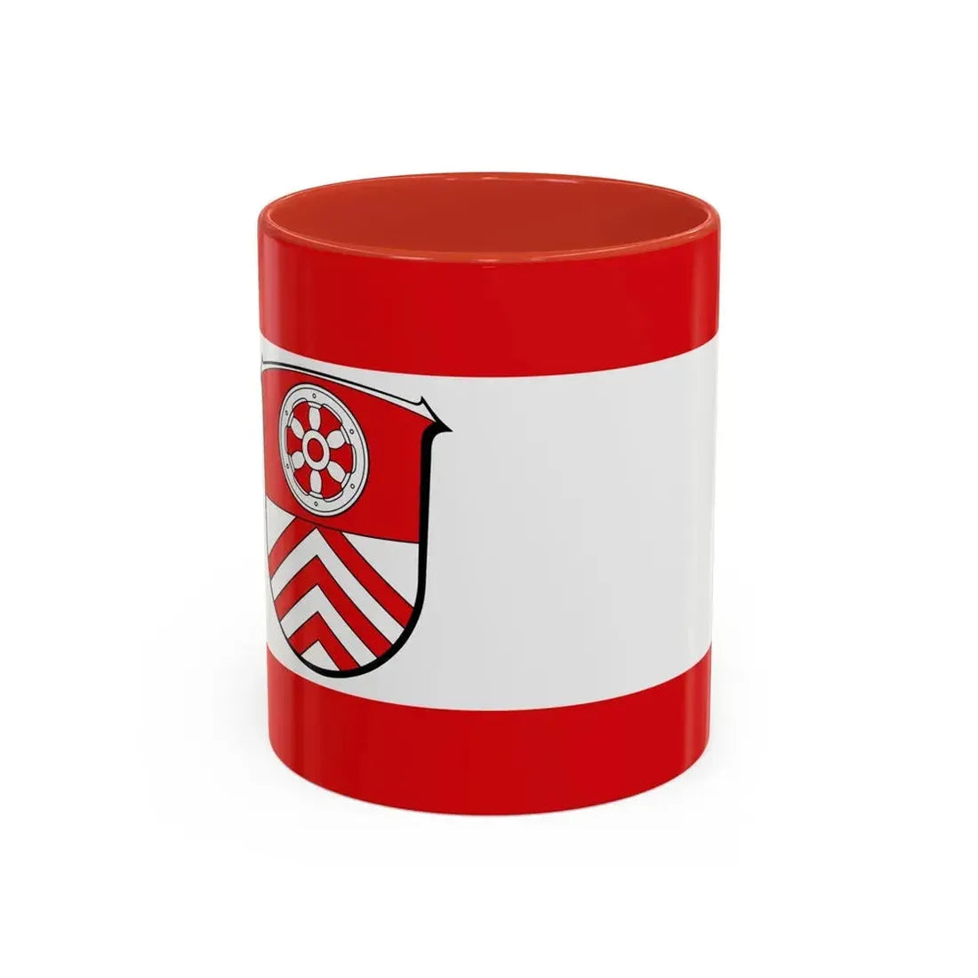 Flag of Main Taunus Kreis Germany - Accent Coffee Mug 11oz Red - Go Mug Yourself