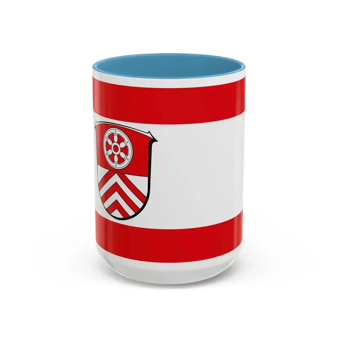 Flag of Main Taunus Kreis Germany - Accent Coffee Mug 15oz Light Blue - Go Mug Yourself