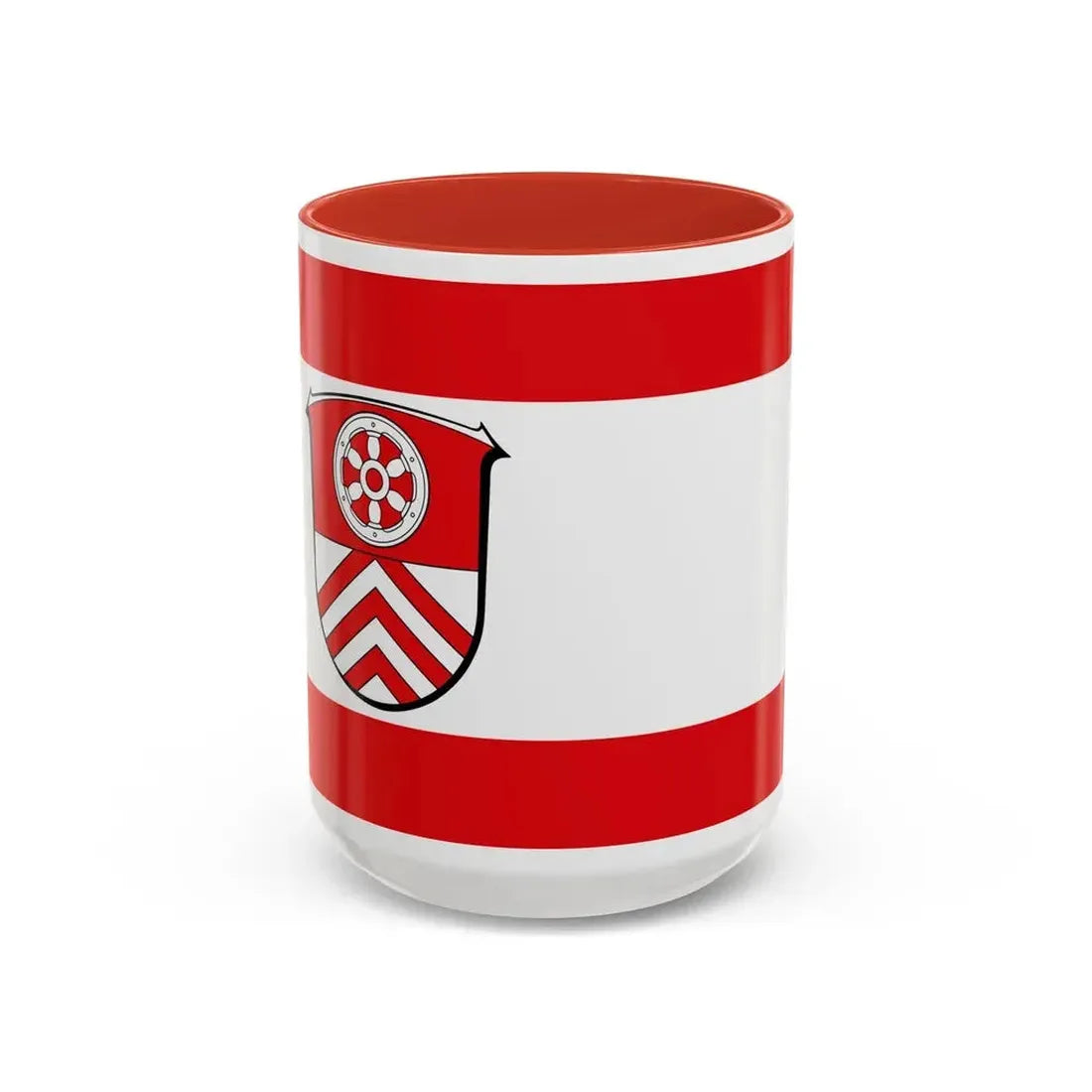 Flag of Main Taunus Kreis Germany - Accent Coffee Mug 15oz Red - Go Mug Yourself