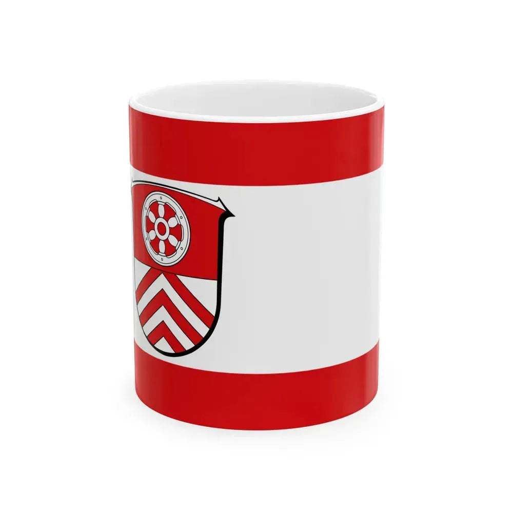 Flag of Main Taunus Kreis Germany - White Coffee Mug 11oz - Go Mug Yourself