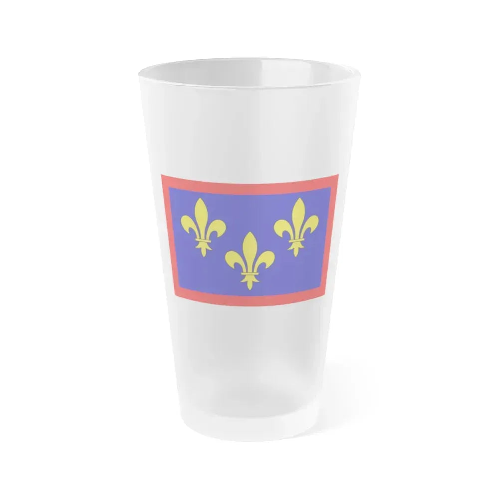 Flag of Maine et Loire France 2 - Frosted Pint Glass 16oz 16oz Frosted - Go Mug Yourself