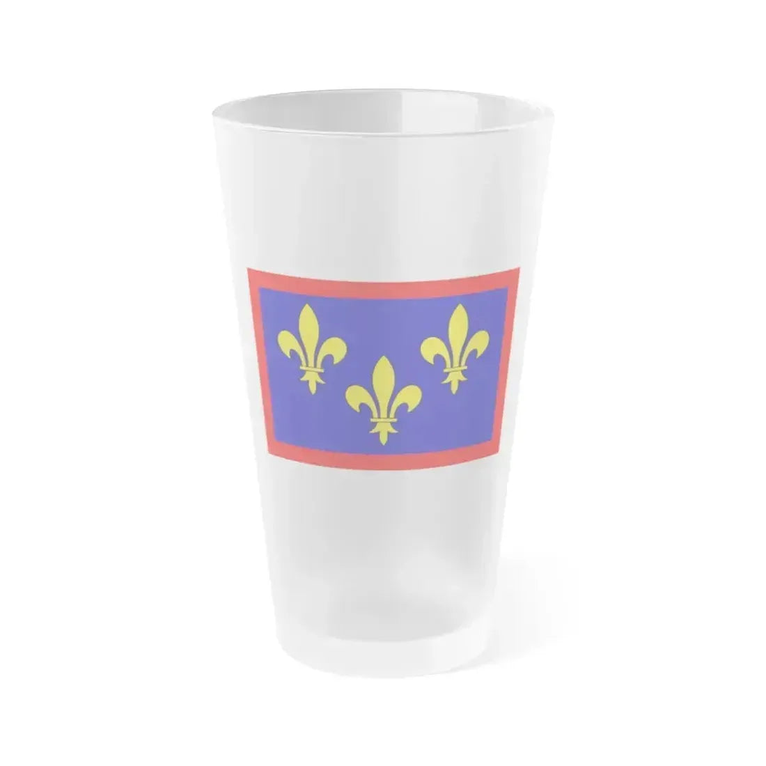 Flag of Maine et Loire France 2 - Frosted Pint Glass 16oz 16oz Frosted - Go Mug Yourself