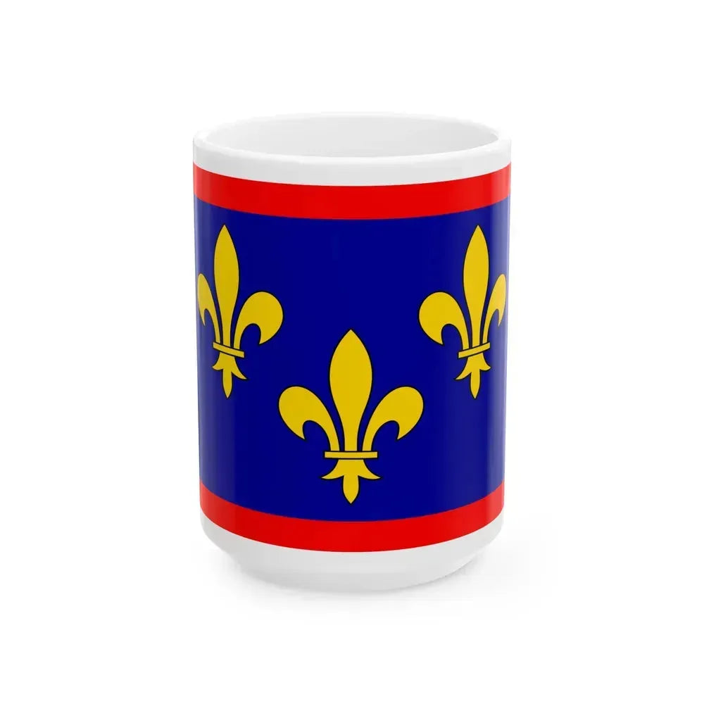 Flag of Maine et Loire France 2 - White Coffee Mug 15oz - Go Mug Yourself