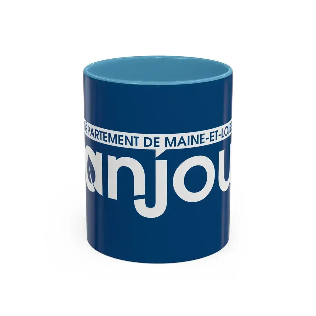 Flag of Maine et Loire France - Accent Coffee Mug 11oz Light Blue - Go Mug Yourself