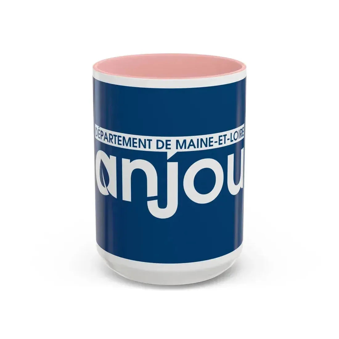 Flag of Maine et Loire France - Accent Coffee Mug 15oz Pink - Go Mug Yourself