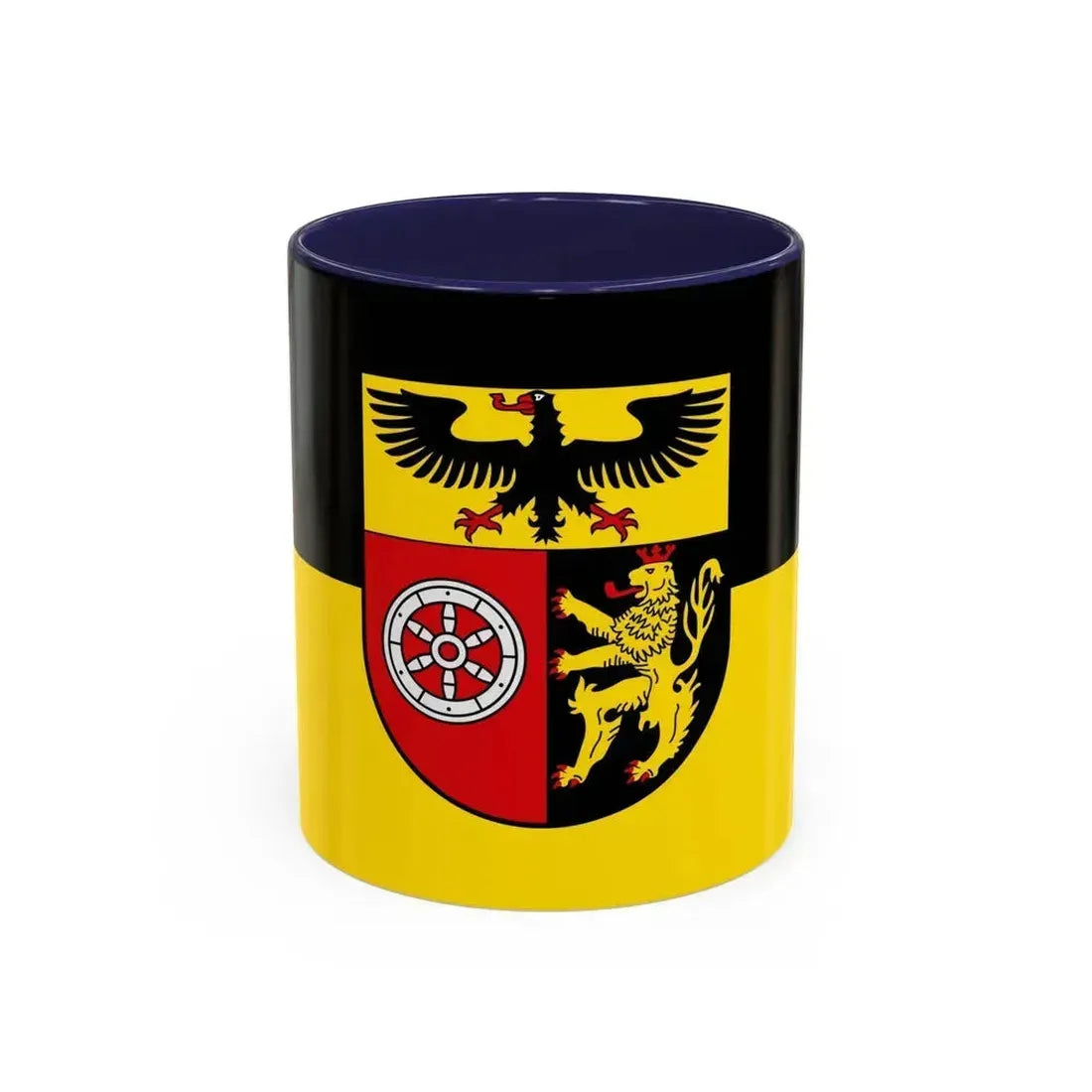 Flag of Mainz Bingen Germany - Accent Coffee Mug 11oz Navy - Go Mug Yourself