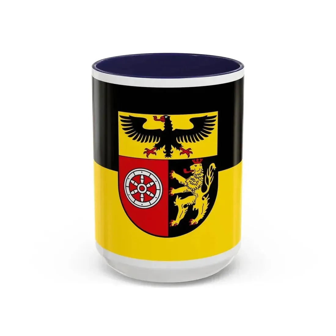 Flag of Mainz Bingen Germany - Accent Coffee Mug 15oz Navy - Go Mug Yourself