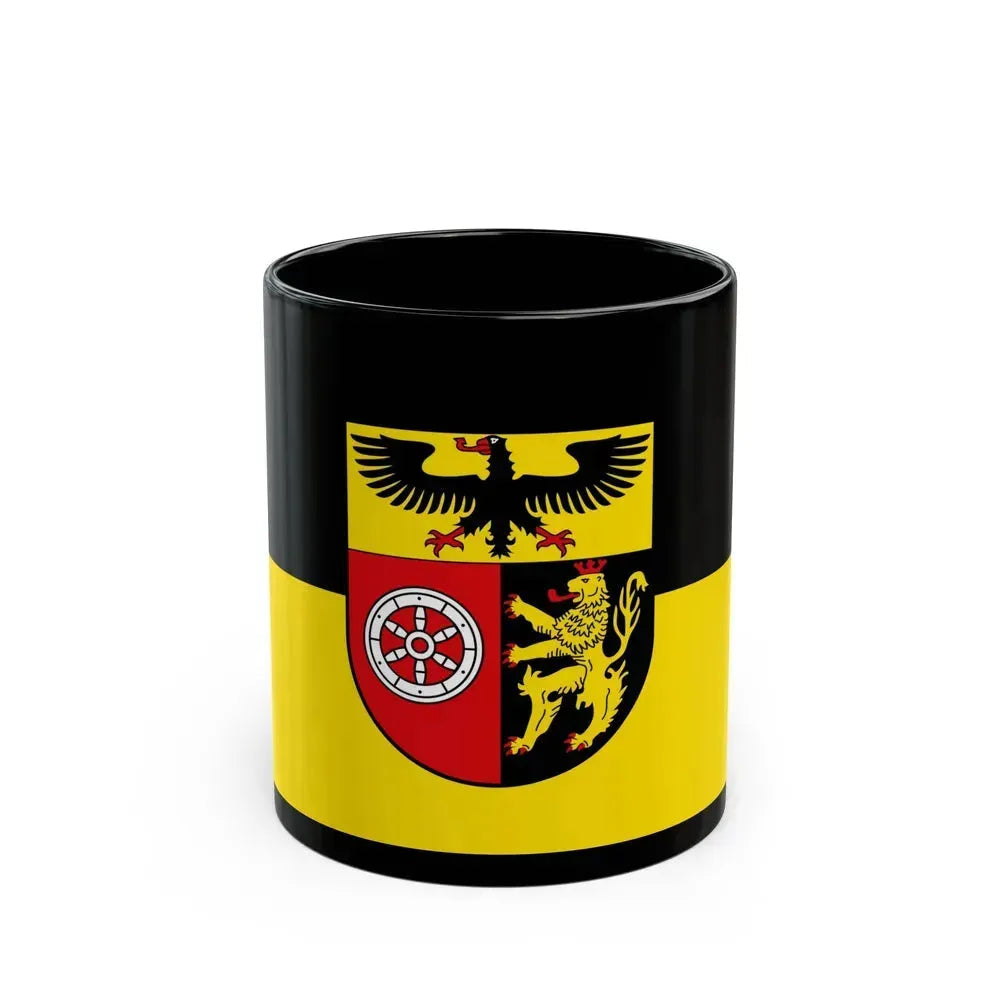 Flag of Mainz Bingen Germany - Black Coffee Mug 11oz - Go Mug Yourself