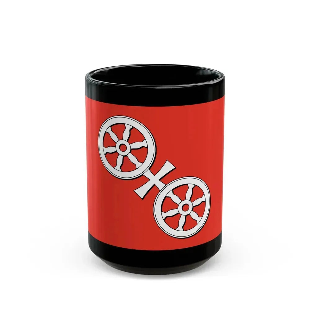 Flag of Mainz Germany - Black Coffee Mug 15oz - Go Mug Yourself