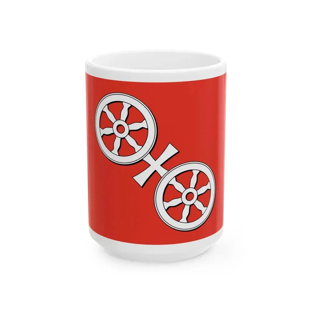 Flag of Mainz Germany - White Coffee Mug 15oz - Go Mug Yourself