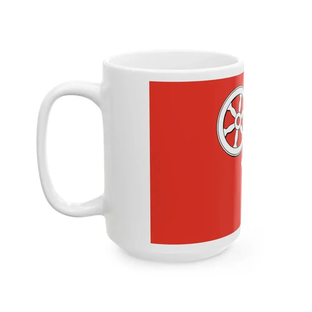 Flag of Mainz Germany - White Coffee Mug - Go Mug Yourself