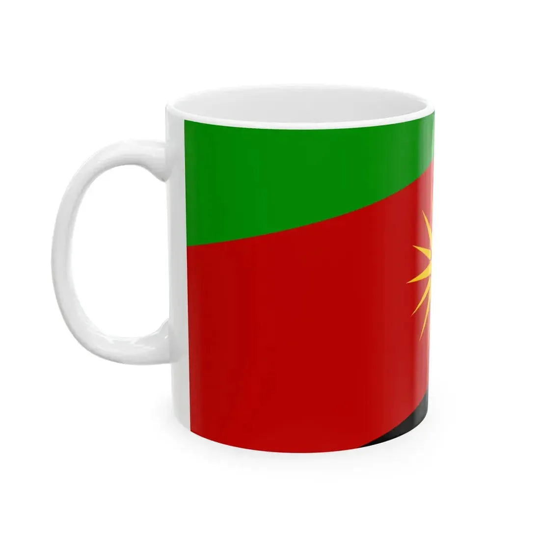 Flag of Makedonska Kamenica Municipality North Macedonia (North Macedonia) White Coffee Mug - Go Mug Yourself