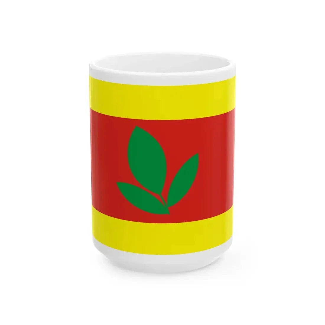 Flag of Makedonski Brod Municipality North Macedonia (North Macedonia) White Coffee Mug 15oz - Go Mug Yourself