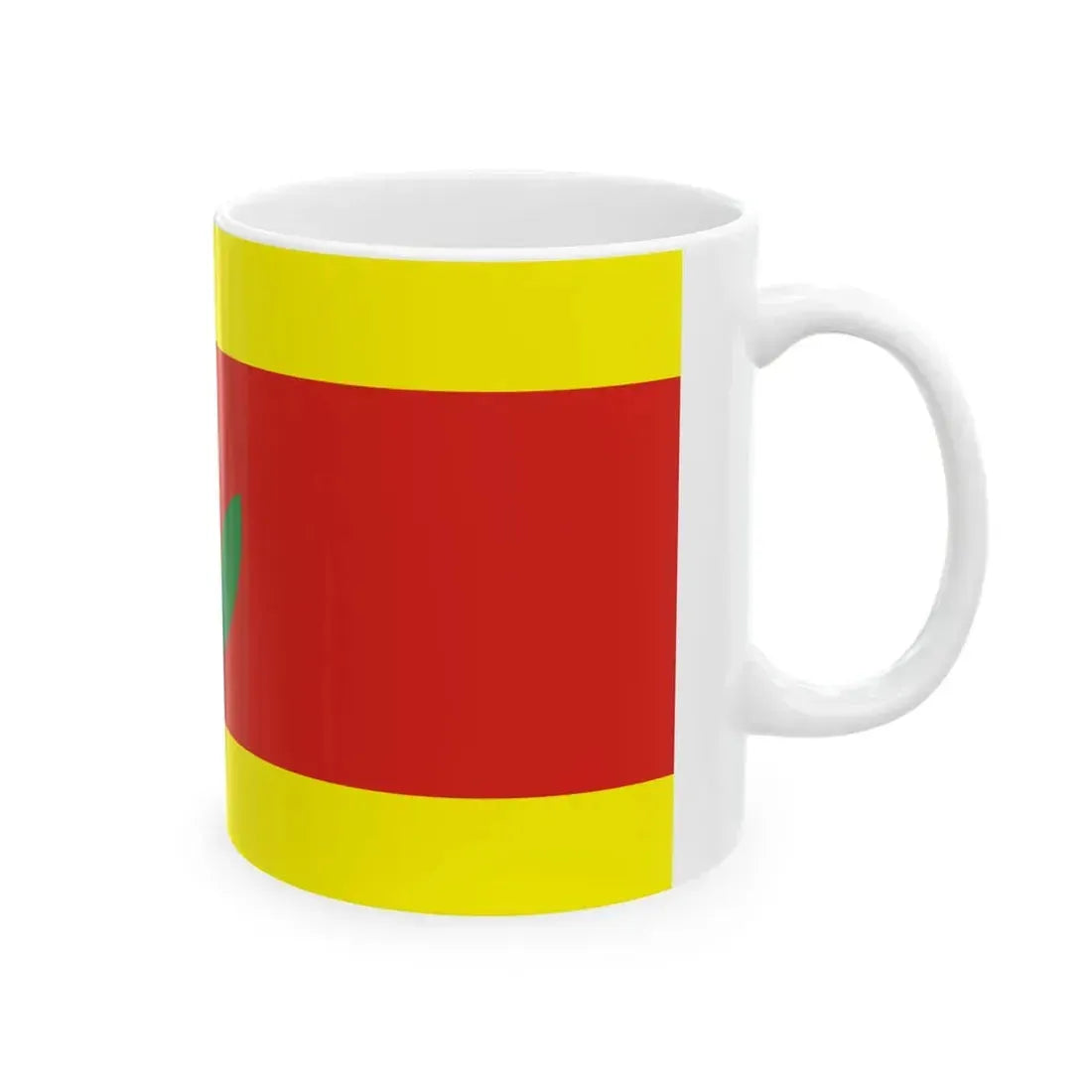 Flag of Makedonski Brod Municipality North Macedonia (North Macedonia) White Coffee Mug - Go Mug Yourself