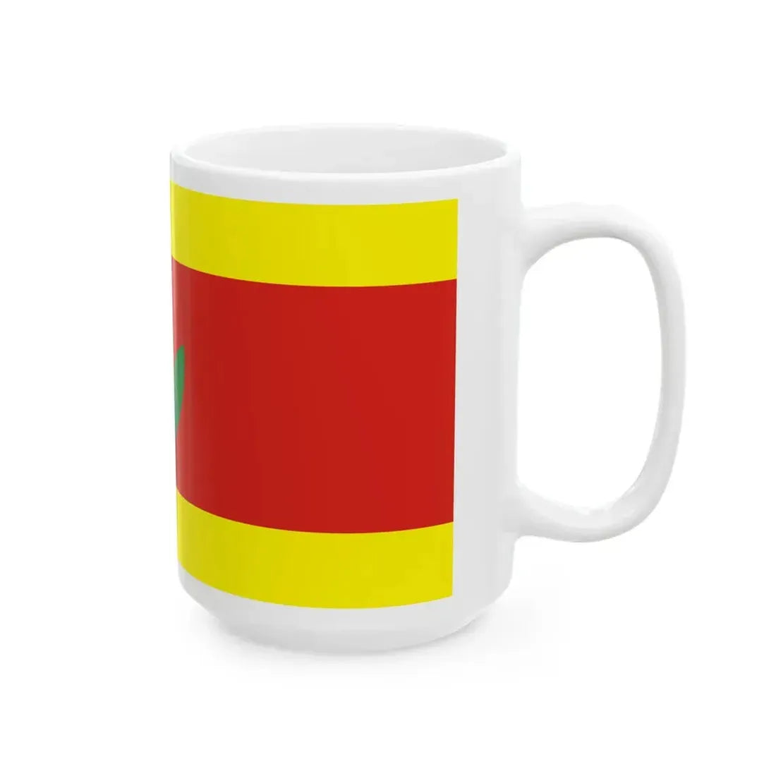 Flag of Makedonski Brod Municipality North Macedonia (North Macedonia) White Coffee Mug - Go Mug Yourself