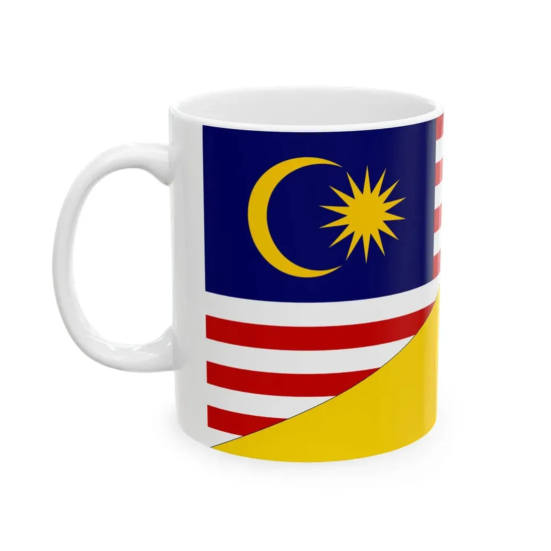 Flag of Malaysia and Ukraine (Malaysia) White Coffee Mug - Go Mug Yourself
