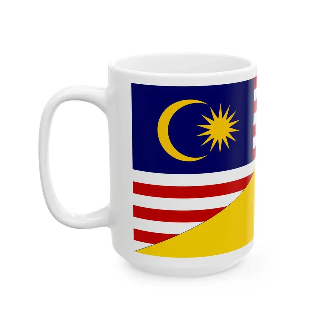 Flag of Malaysia and Ukraine (Malaysia) White Coffee Mug - Go Mug Yourself
