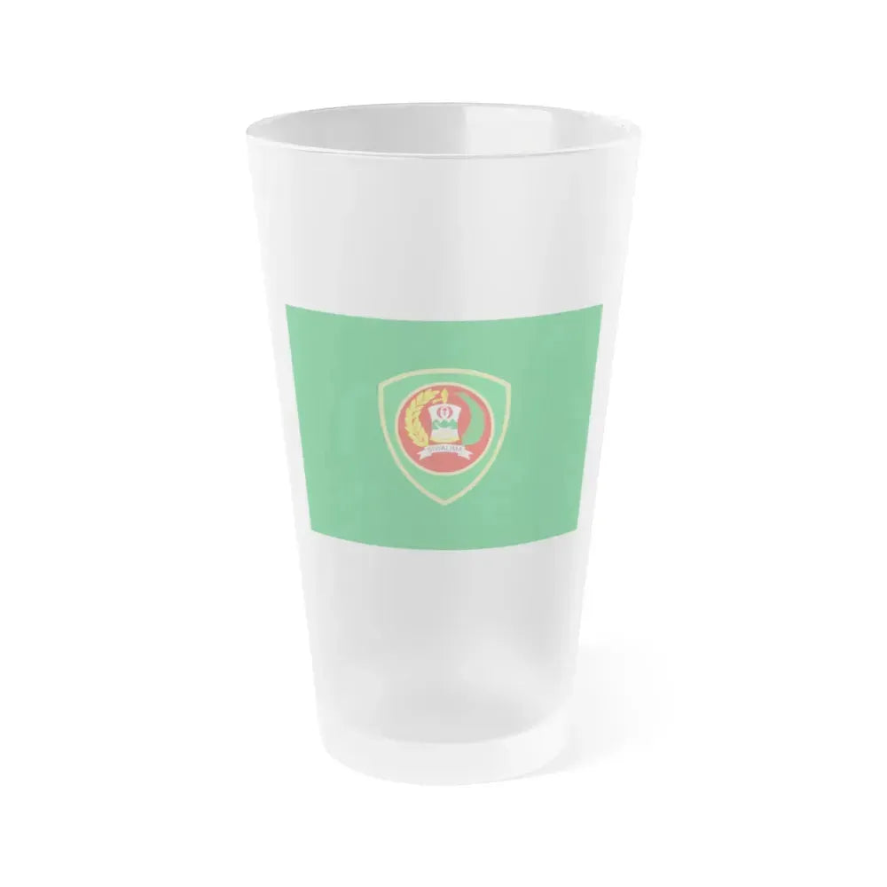 Flag of Maluku Indonesia - Frosted Pint Glass 16oz 16oz Frosted - Go Mug Yourself