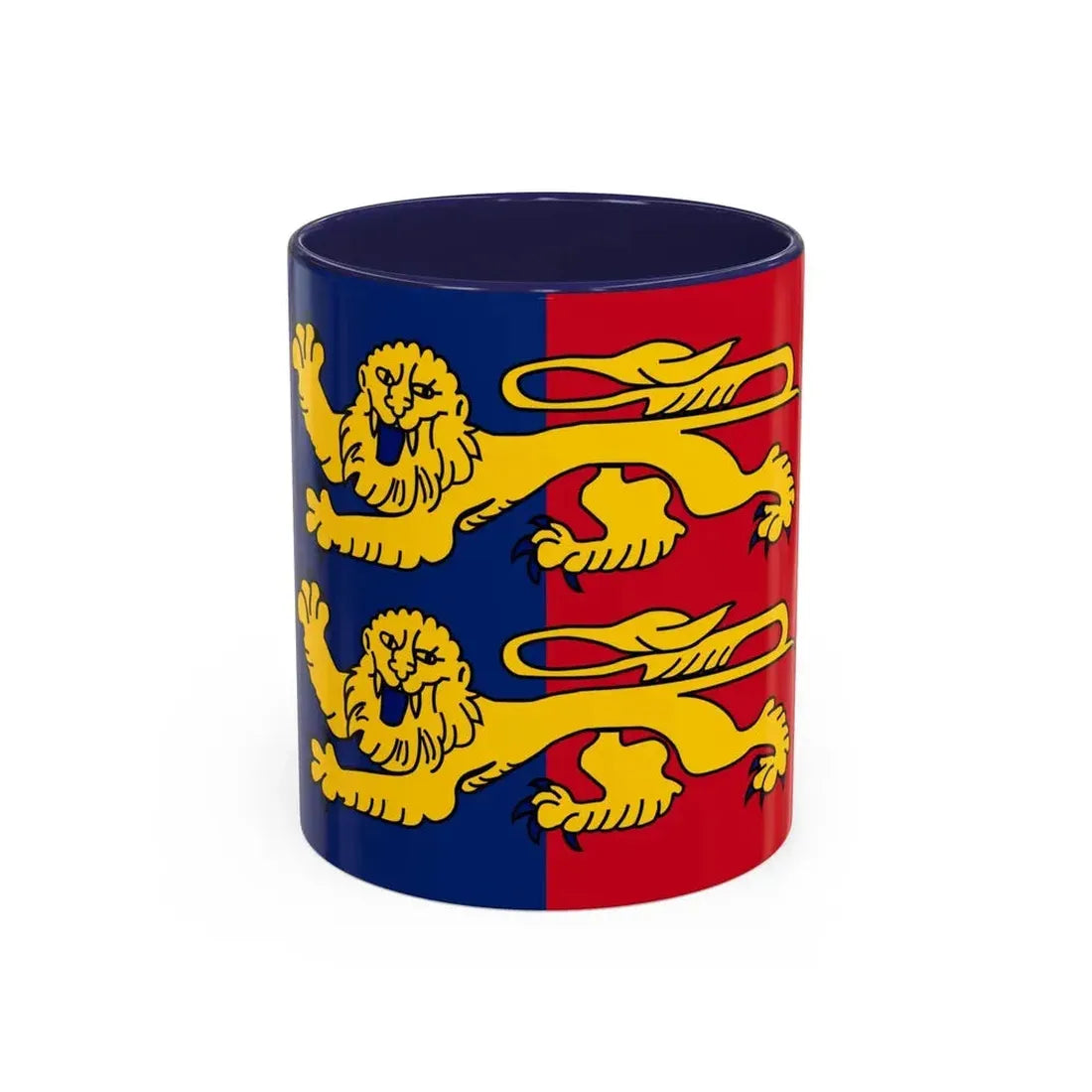 Flag of Manche France 2 - Accent Coffee Mug 11oz Navy - Go Mug Yourself