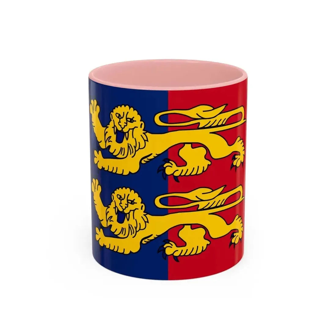 Flag of Manche France 2 - Accent Coffee Mug 11oz Pink - Go Mug Yourself