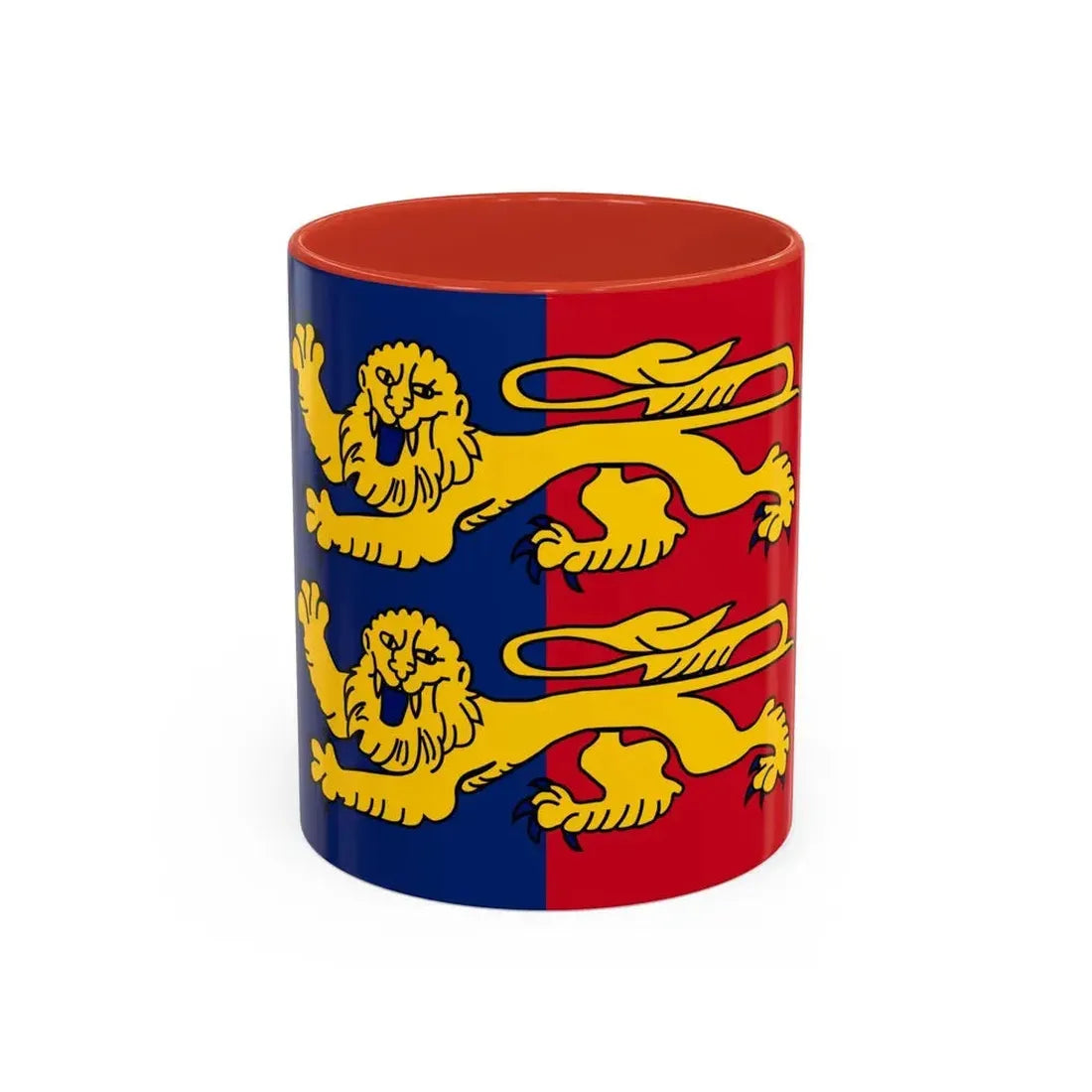 Flag of Manche France 2 - Accent Coffee Mug 11oz Red - Go Mug Yourself