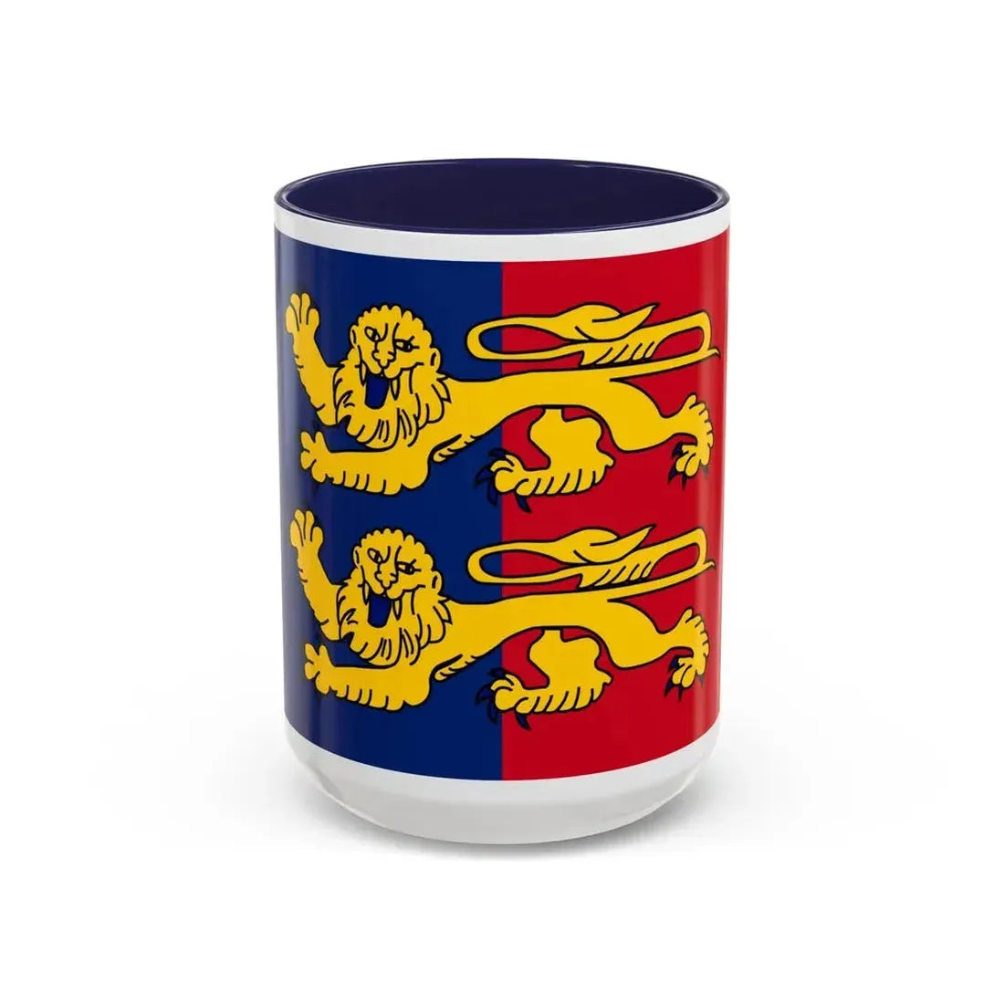 Flag of Manche France 2 - Accent Coffee Mug 15oz Navy - Go Mug Yourself