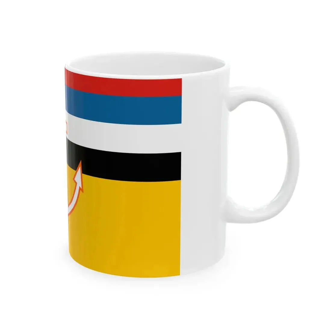 Flag of Manchukuo Marine Office (China) White Coffee Mug - Go Mug Yourself