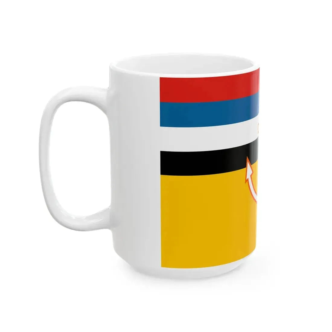 Flag of Manchukuo Marine Office (China) White Coffee Mug - Go Mug Yourself