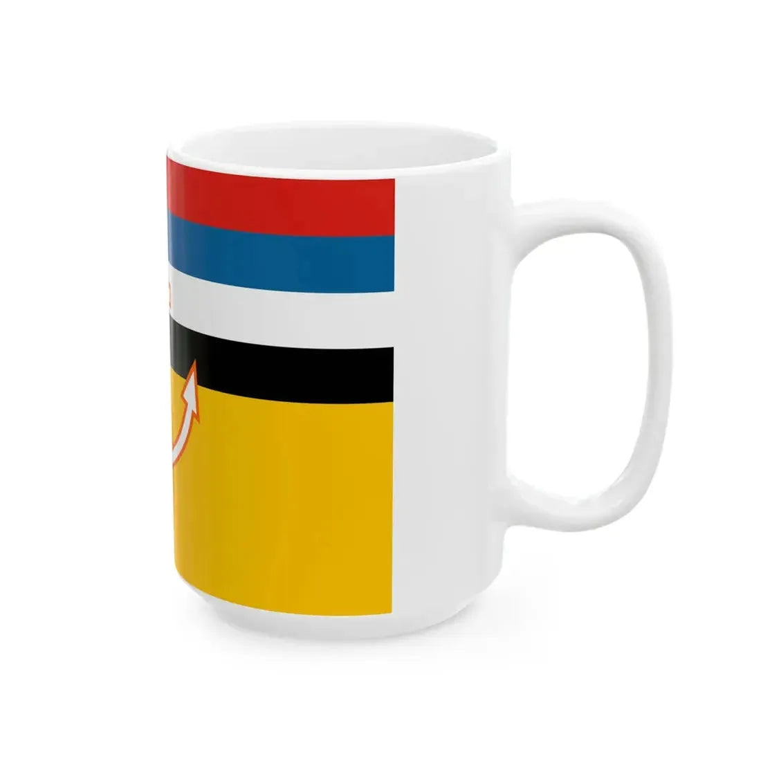 Flag of Manchukuo Marine Office (China) White Coffee Mug - Go Mug Yourself