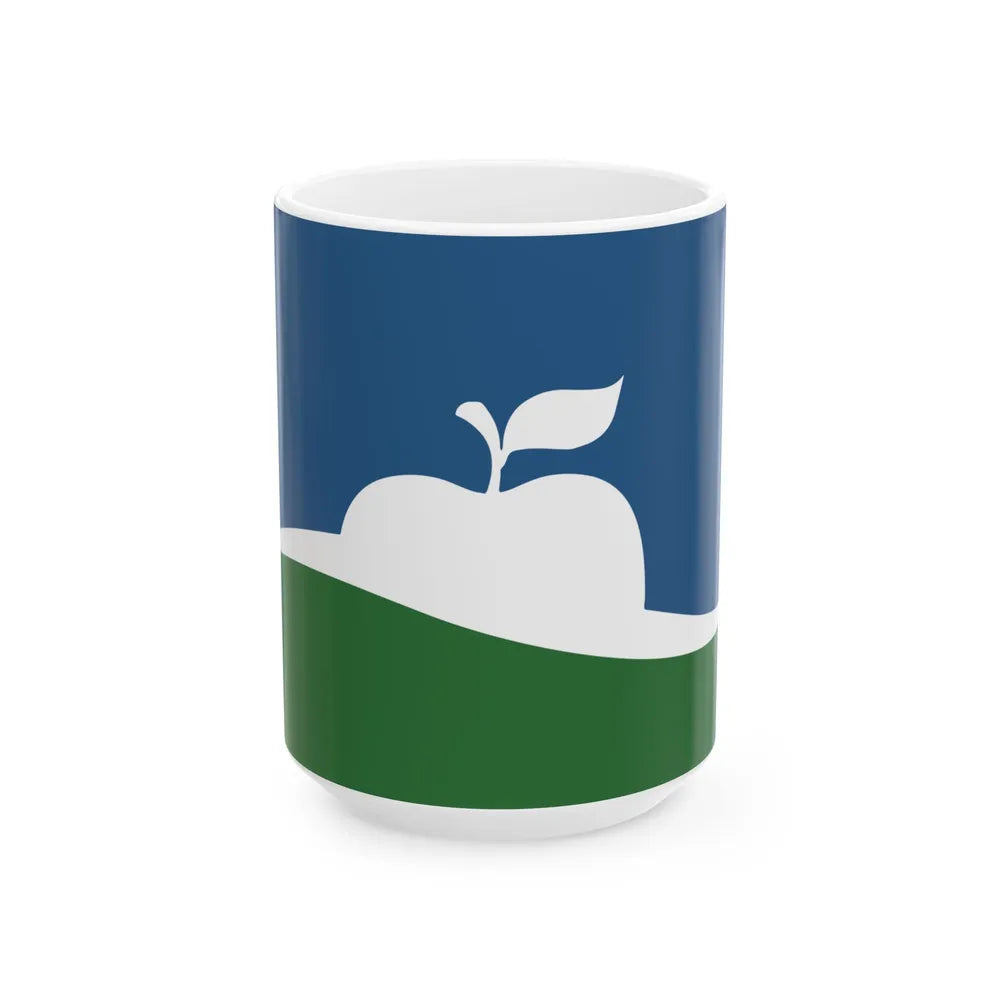 Flag of Manhattan Kansas (United States) White Coffee Mug 15oz - Go Mug Yourself