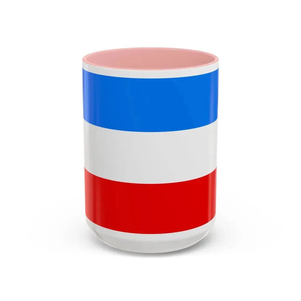 Flag of Mannheim Germany - Accent Coffee Mug 15oz Pink - Go Mug Yourself