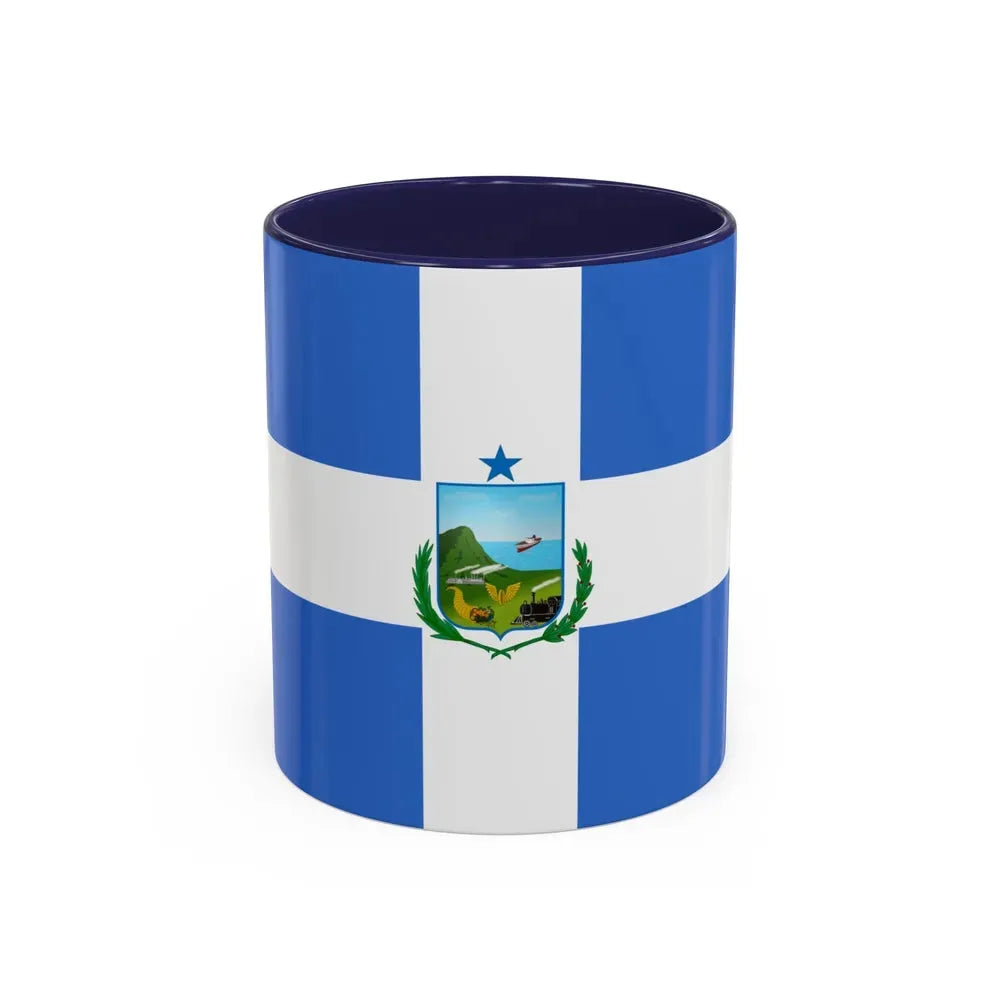 Flag of Manta Ecuador - Accent Coffee Mug 11oz Navy - Go Mug Yourself