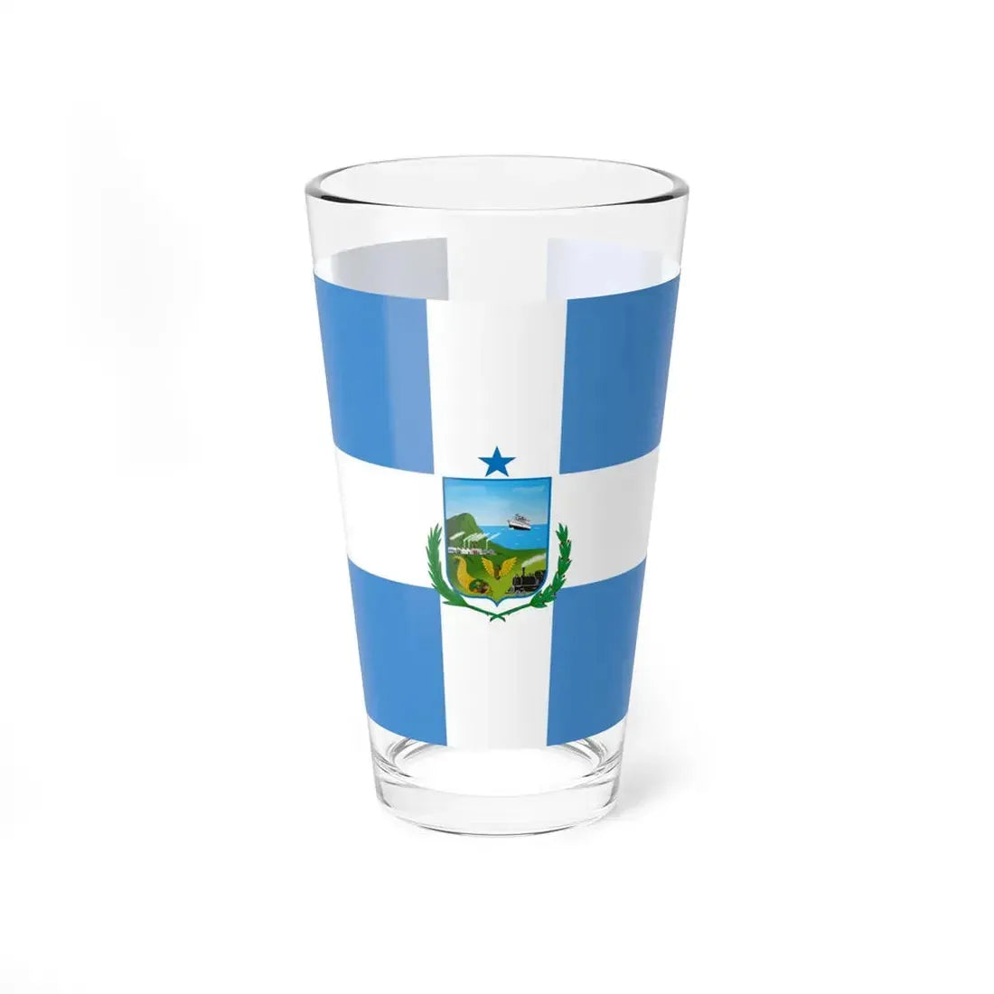 Flag of Manta Ecuador (Ecuador) Pint Glass 16oz 16oz - Go Mug Yourself