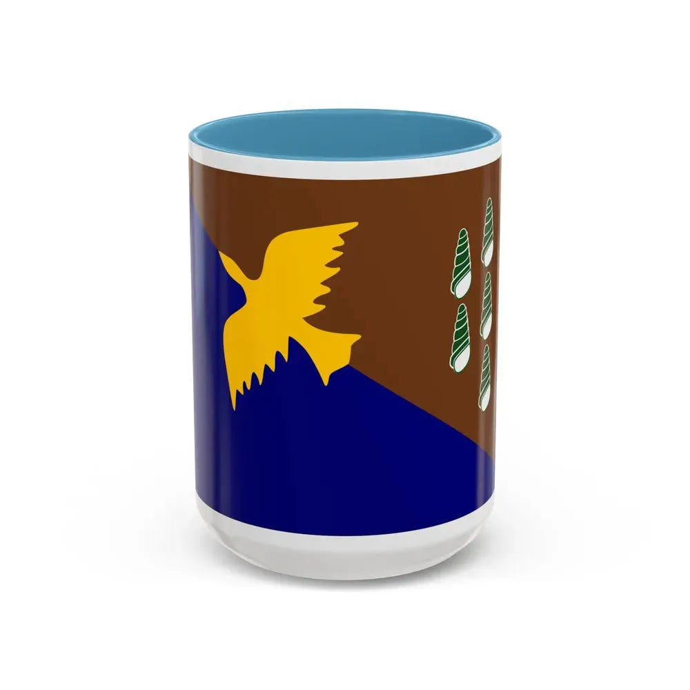 Flag of Manus Papa New Guinea - Accent Coffee Mug 15oz Light Blue - Go Mug Yourself