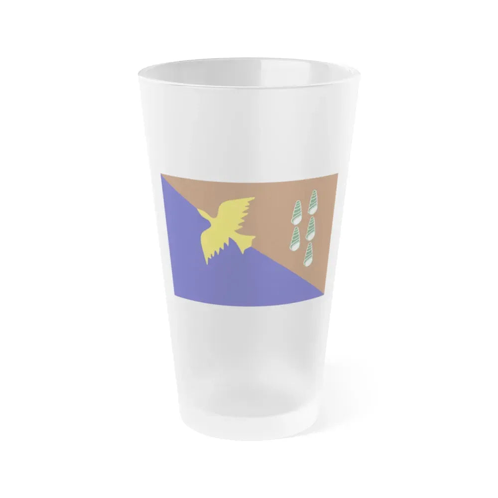 Flag of Manus Papa New Guinea - Frosted Pint Glass 16oz 16oz Frosted - Go Mug Yourself