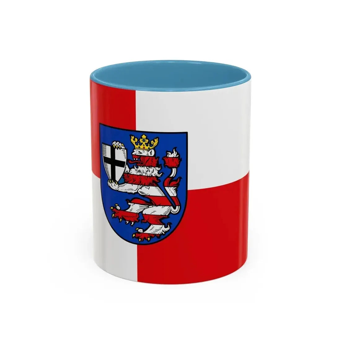Flag of Marburg Biedenkopf Germany - Accent Coffee Mug 11oz Light Blue - Go Mug Yourself