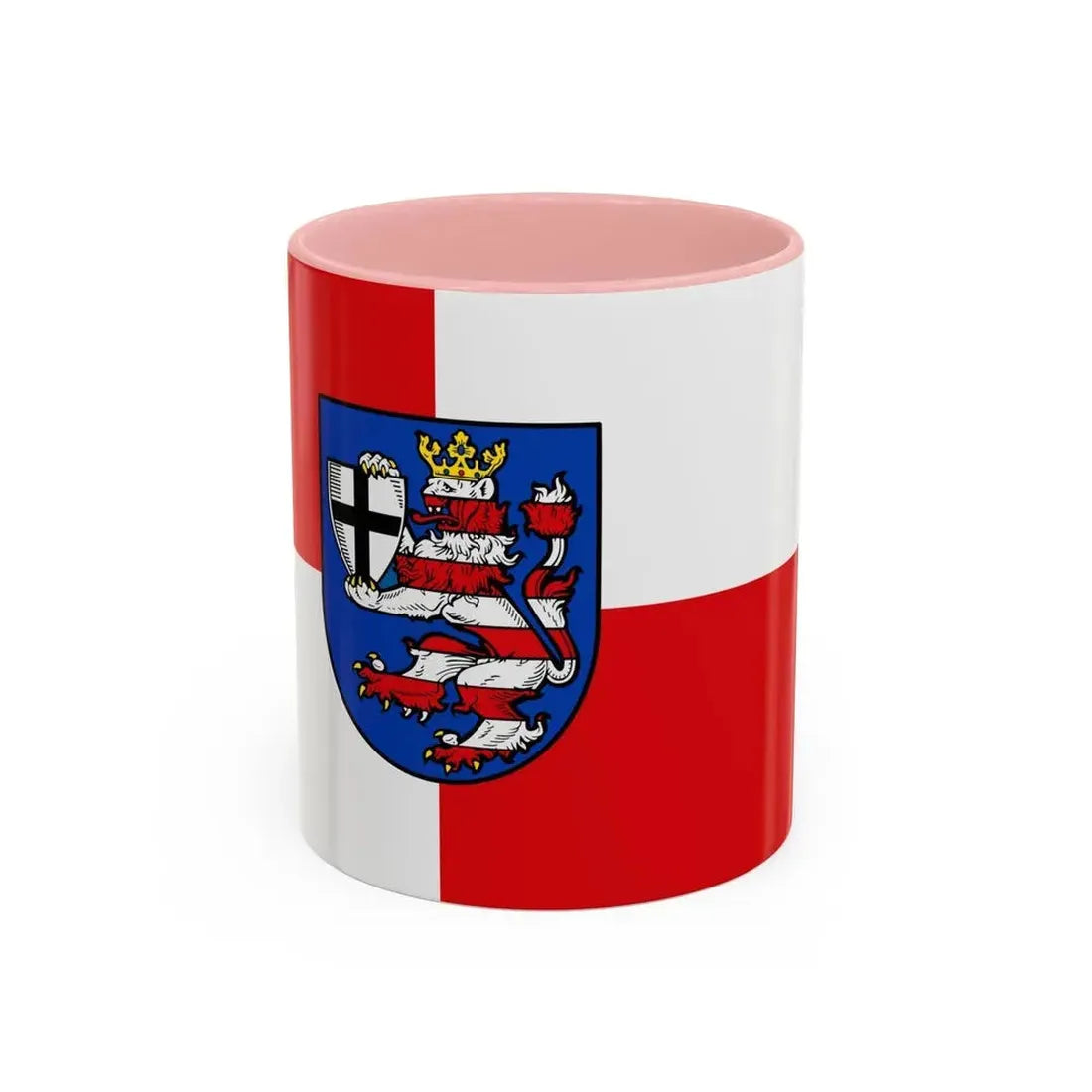 Flag of Marburg Biedenkopf Germany - Accent Coffee Mug 11oz Pink - Go Mug Yourself