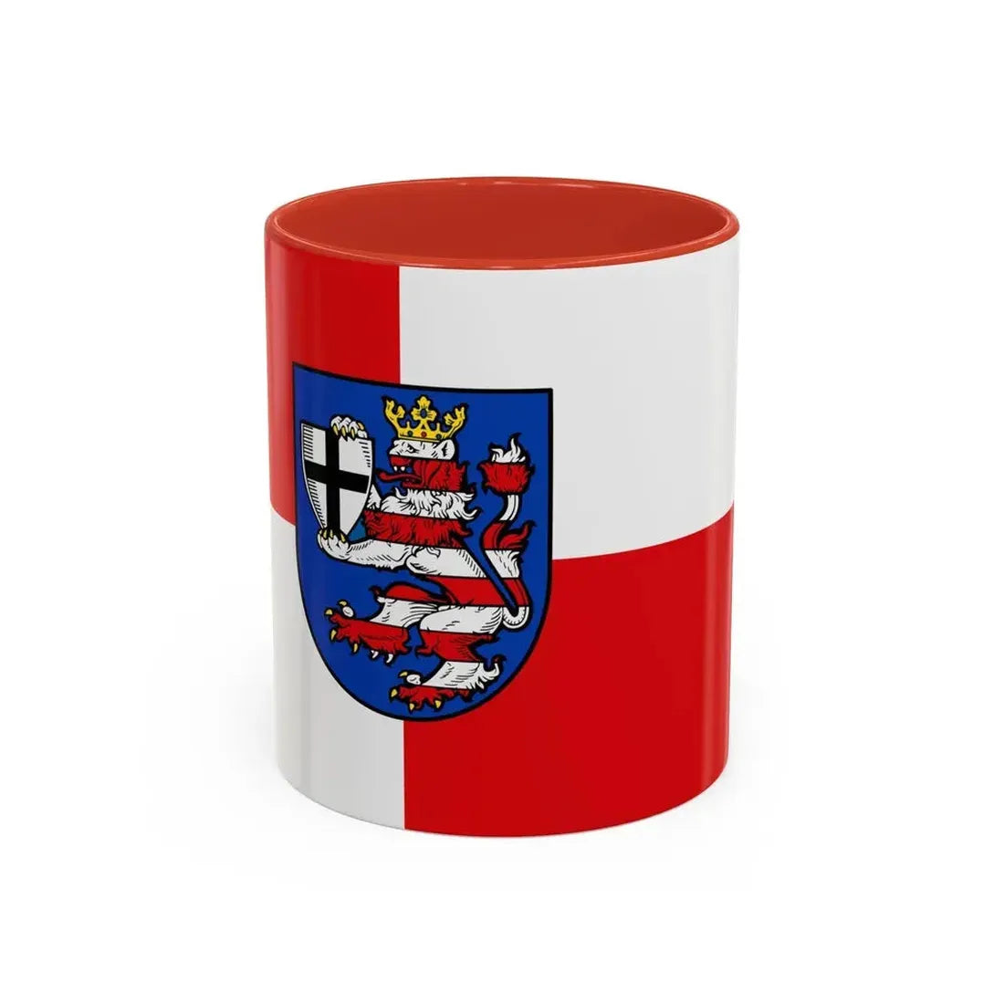 Flag of Marburg Biedenkopf Germany - Accent Coffee Mug 11oz Red - Go Mug Yourself