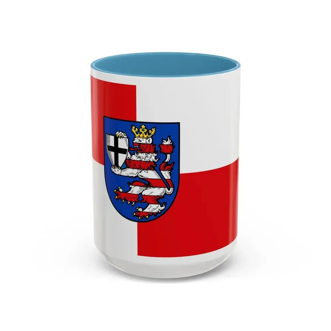 Flag of Marburg Biedenkopf Germany - Accent Coffee Mug 15oz Light Blue - Go Mug Yourself