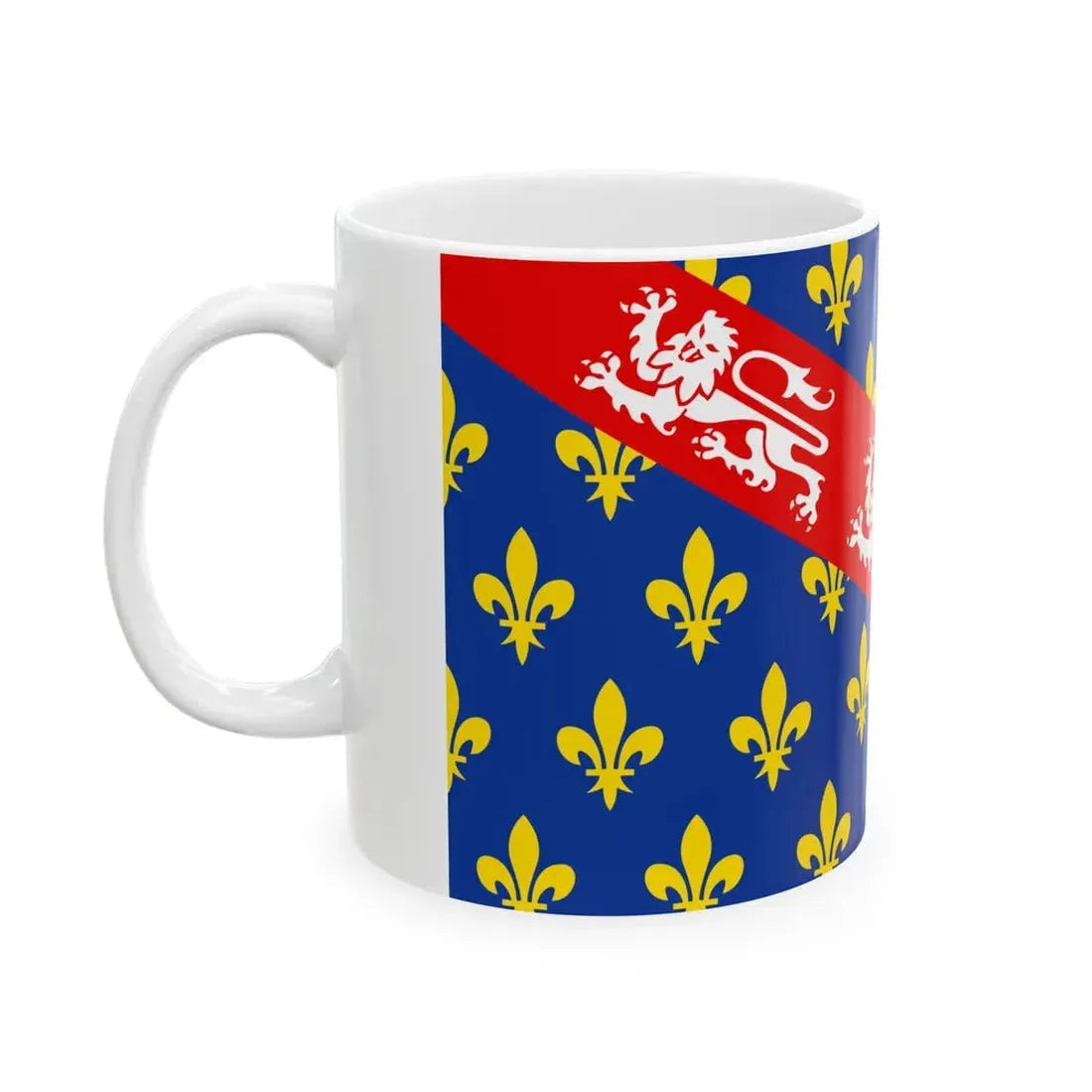 Flag of Marche France (Belgium) White Coffee Mug - Go Mug Yourself