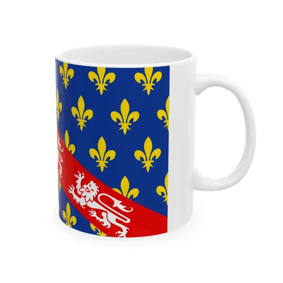 Flag of Marche France (Belgium) White Coffee Mug - Go Mug Yourself