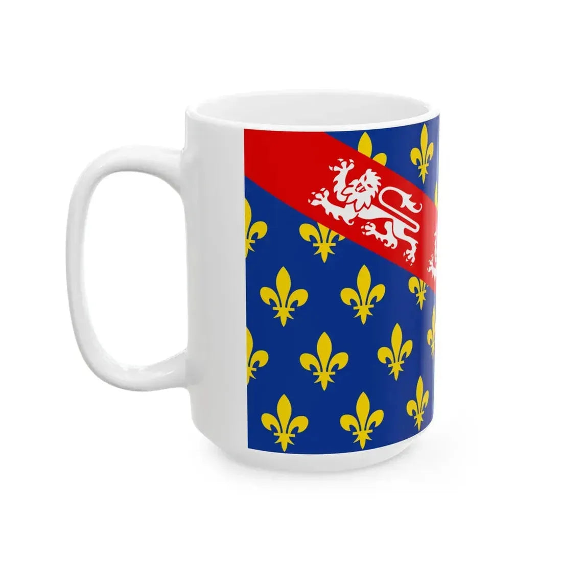 Flag of Marche France (Belgium) White Coffee Mug - Go Mug Yourself
