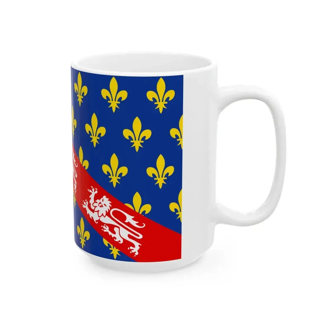 Flag of Marche France (Belgium) White Coffee Mug - Go Mug Yourself