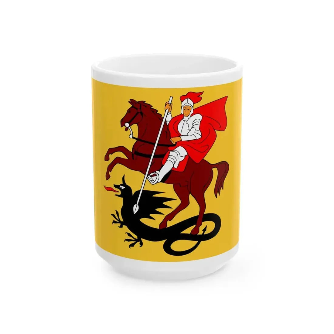 Flag of Marijampole (Lithuania) White Coffee Mug 15oz - Go Mug Yourself