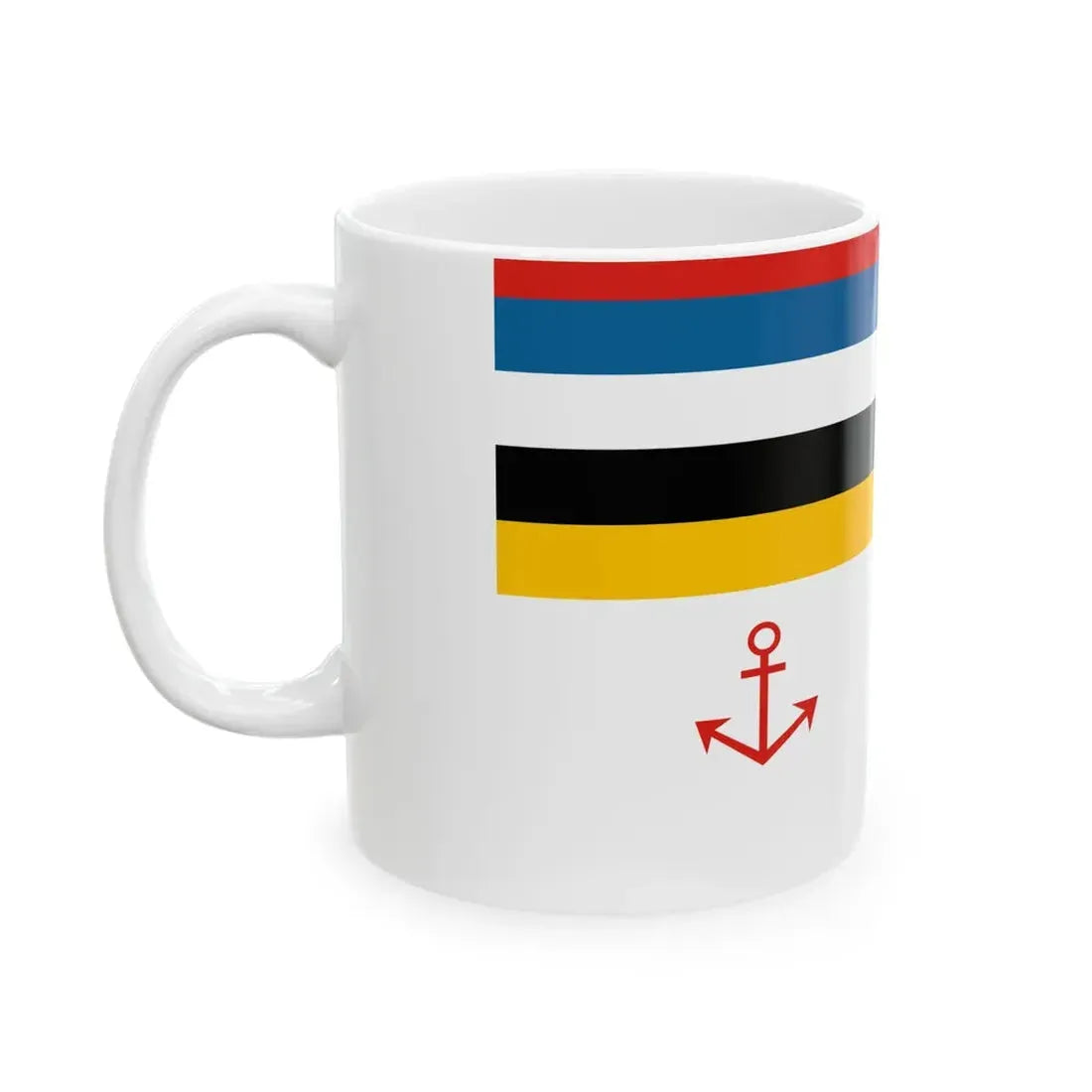 Flag of Marine Police Senior Officer at Present Afloat of Manchukuo (China) White Coffee Mug - Go Mug Yourself